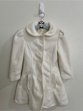 Copper Key Cream Peter Pan Collar Pea Coat